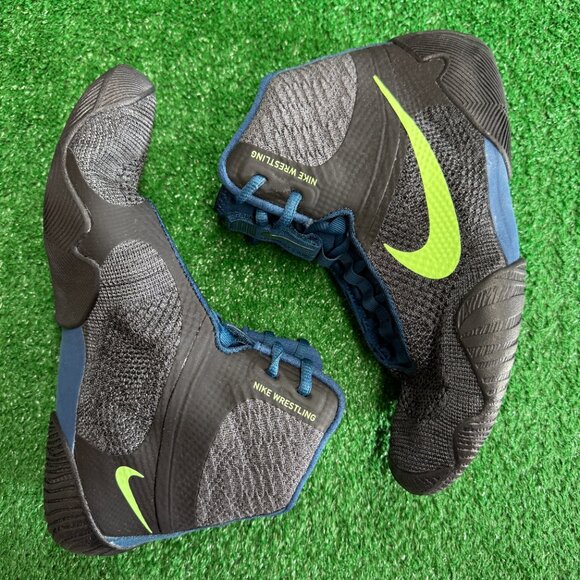 Nike Tawa Mens Boxing Wrestling Shoes Gray Blue CI2952-004 VNDS Size 9
